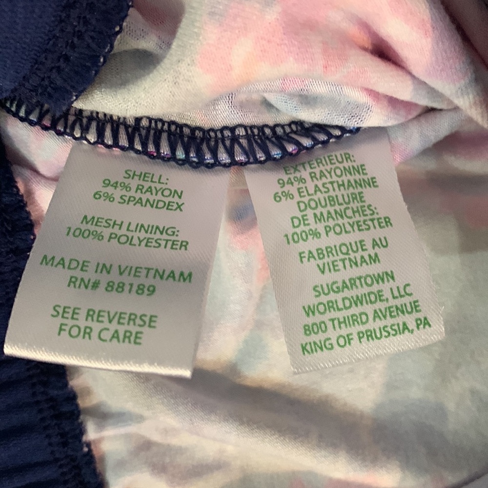 Lilly Pulitzer Dante Jumpsuit Navy Pink Medium High Tide Turtle Amazement Floral - Picture 12 of 15